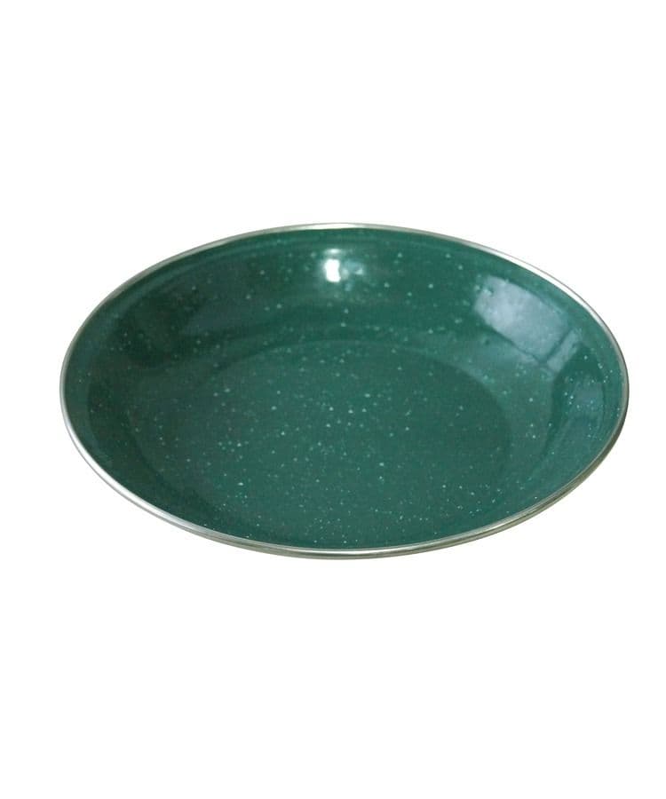 Kombat UK Deluxe Enamel Soup Plate - Green
