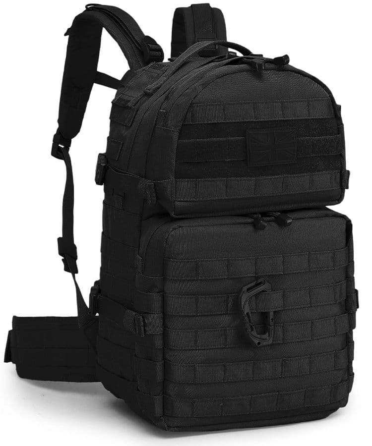 Kombat UK Medium Molle Assault Pack - 40 Litre Capacity - Black