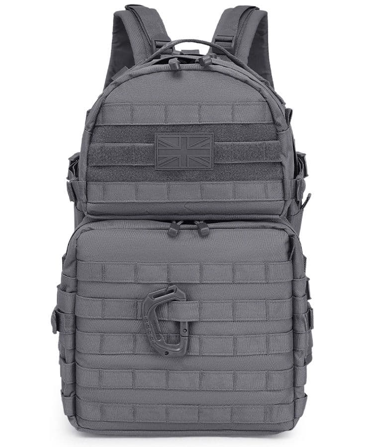 Kombat UK Medium Molle Assault Pack 40-Litre Tactical Backpack - Gunmetal Grey