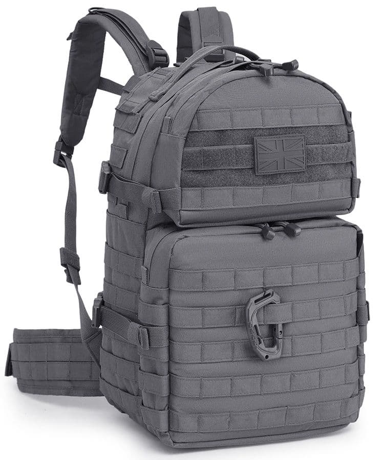 Kombat UK Medium Molle Assault Pack 40-Litre Tactical Backpack - Gunmetal Grey
