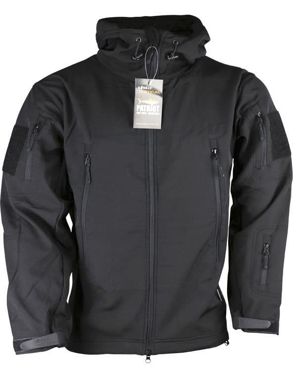 Soft Shell Tactical Kombat UK Patriot Tactical Soft Shell Jacket in Black – Preppers Shop UK