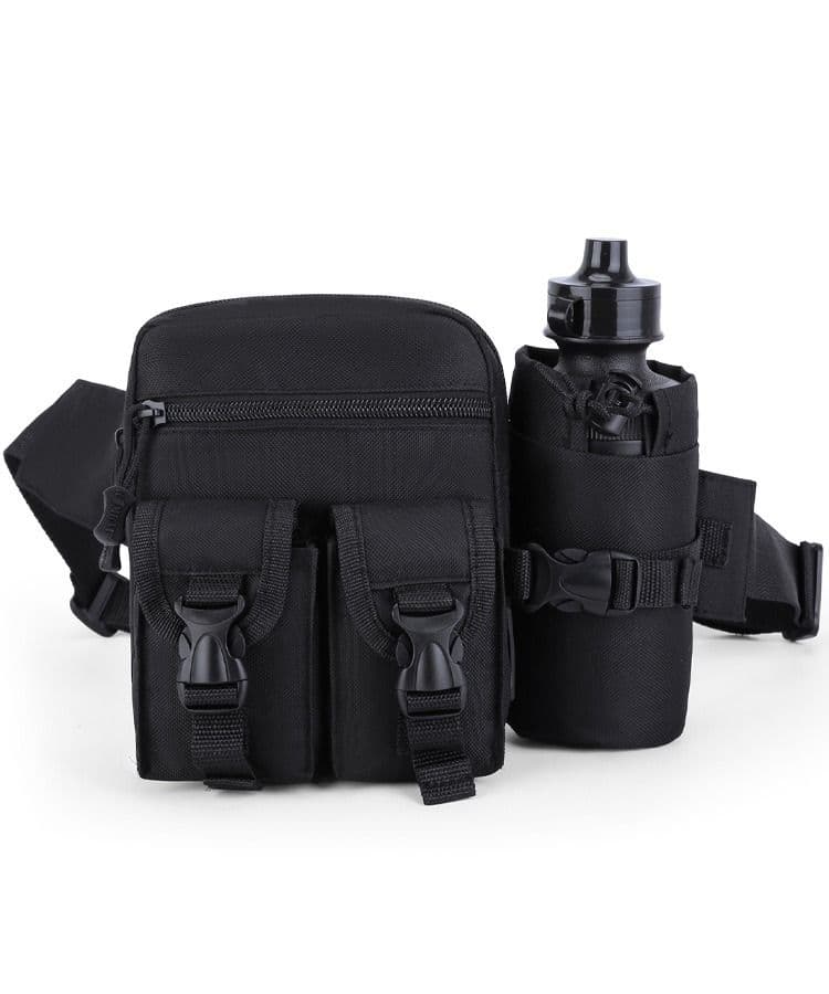 Kombat UK Pioneer Waist Bag With Bottle Holder - Black