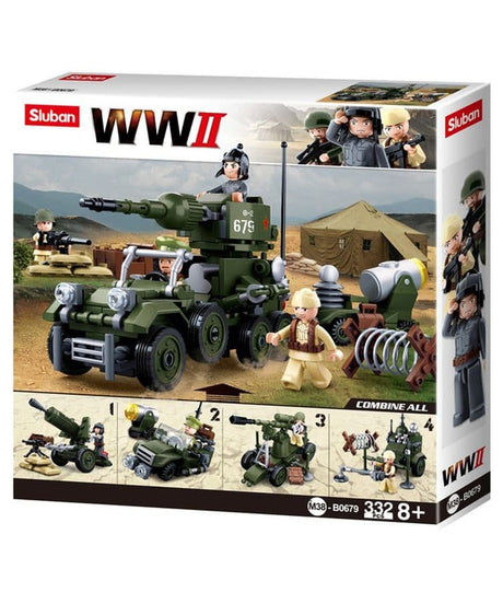 Kombat UK Sluban  WWII 4 in 1 Building Block Set - B0679
