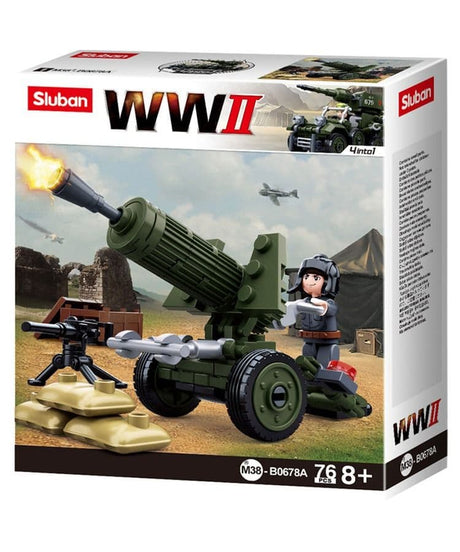 Kombat UK Sluban WWII Anti Aircraft Toy Gun Building Blocks Set - B0678A