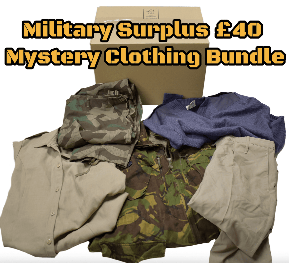 Military Surplus £40 Mystery Clothing Bundle