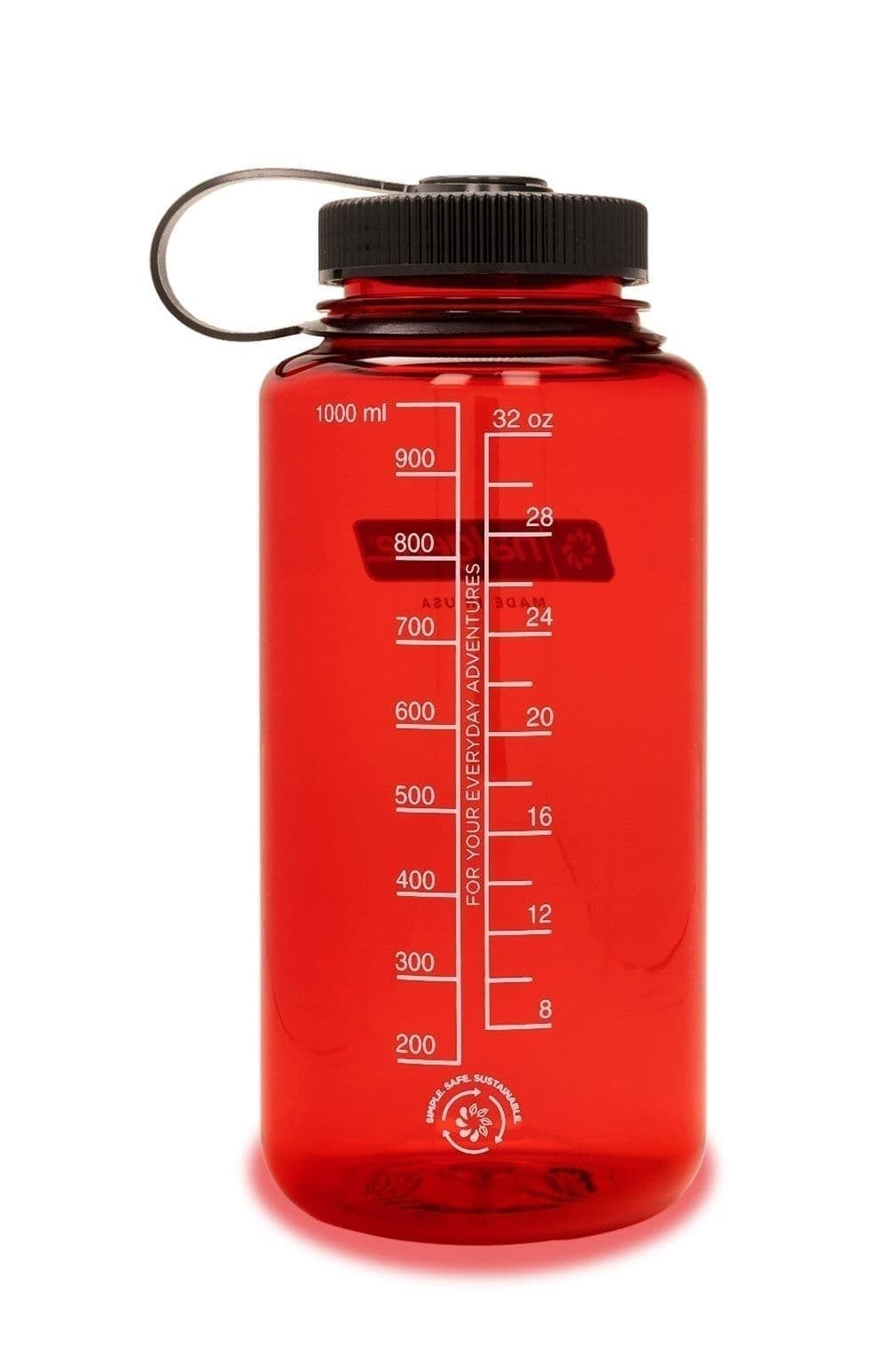 Nalgene 32oz / 1L Wide Mouth Sustain Water Bottle - Red – Preppers