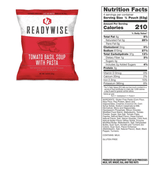 ReadyWise 120 Serving Entree Freeze Dried Vegetarian Meals