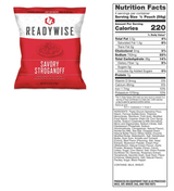 ReadyWise 60 Serving Entree Freeze Dried Vegetarian Meals