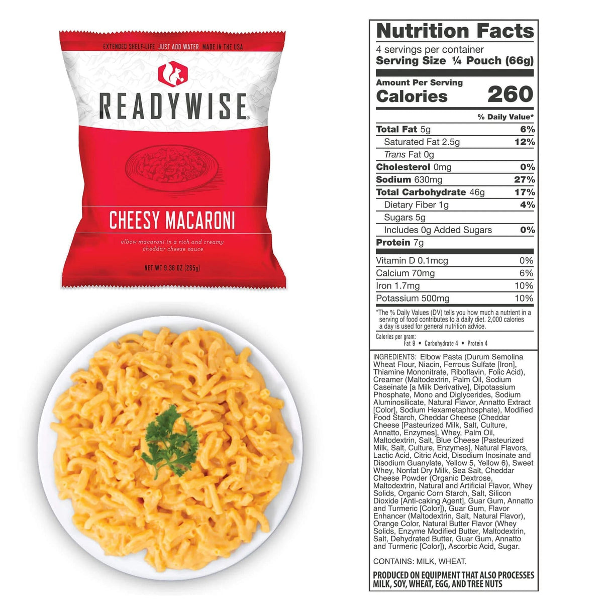 ReadyWise 60 Serving Entree Freeze Dried Vegetarian Meals