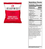 ReadyWise 60 Serving Freeze Dried Breakfast & Entree Meals In Dry Bag