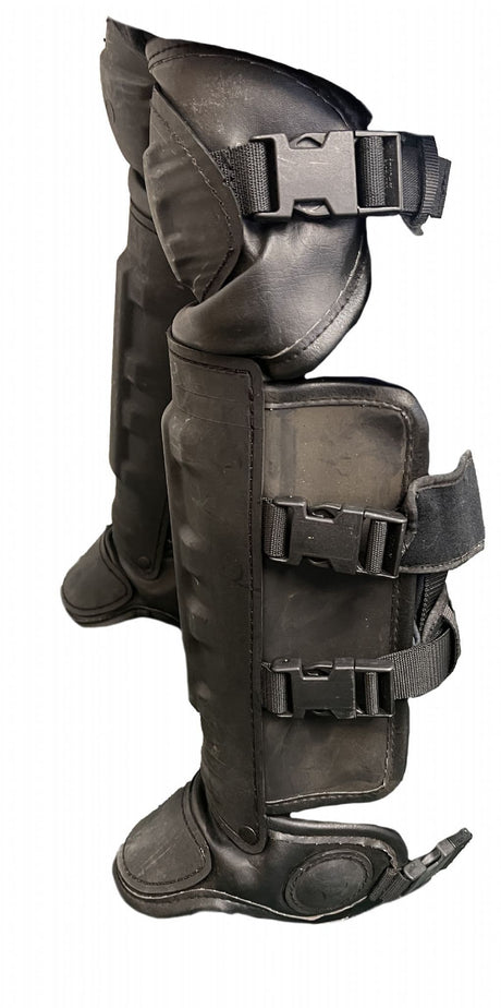 Riot Police Deluxe Leather Shin, Knee & Foot Pads
