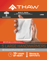 THAW Large Disposable Handwarmer Pack  Set of 5