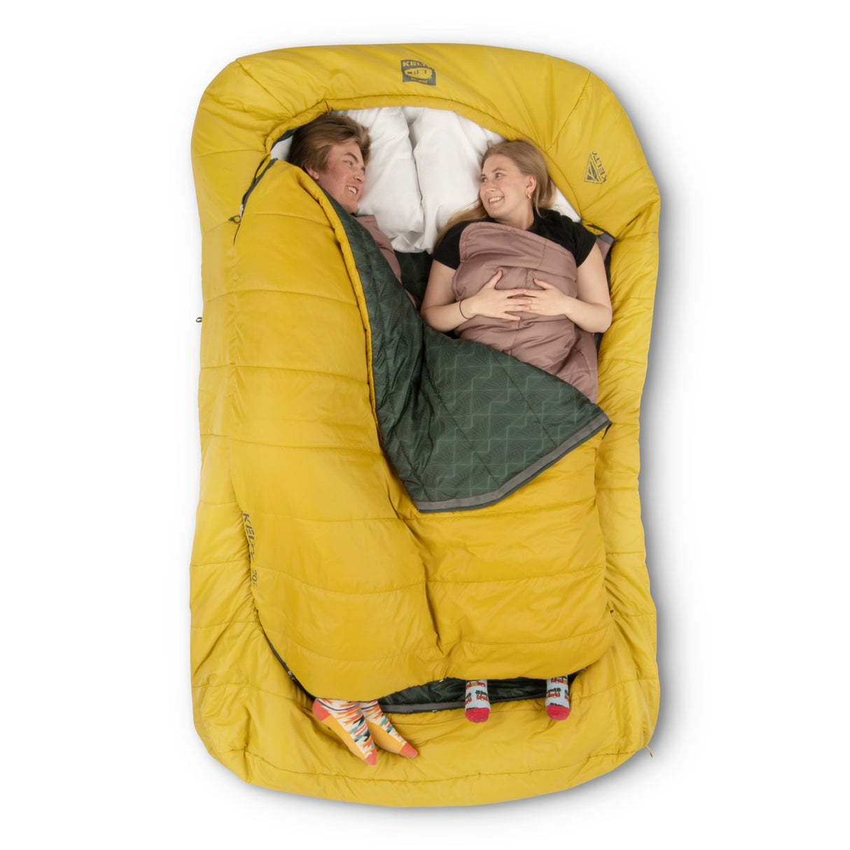 Kelty Tru Comfort Doublewide 20F Sleeping Bag - Olive Oil / Gamescape