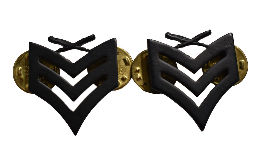 Usmc Rto Pin US Marine Corps USMC Black Chevron Sergeant Pins - Pair – Preppers Shop UK